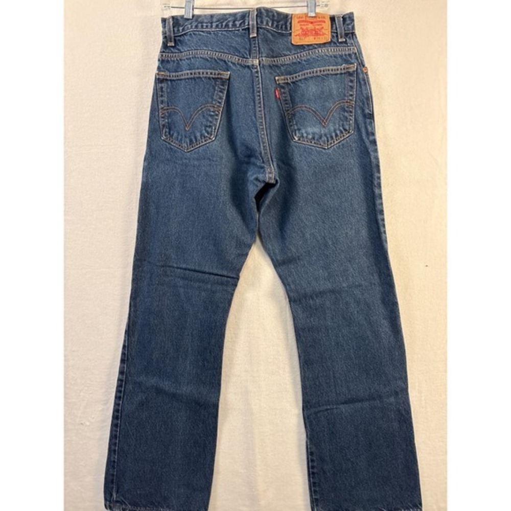 Levi's 517 Boot Cut Jeans Mens W36 L32 Blue Denim Boot Cut #1666 - Picture 6 of 9